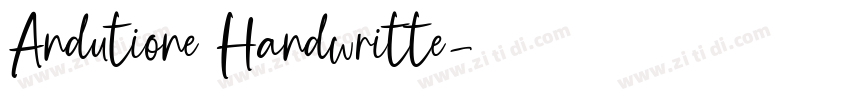 Andutione Handwritte字体转换